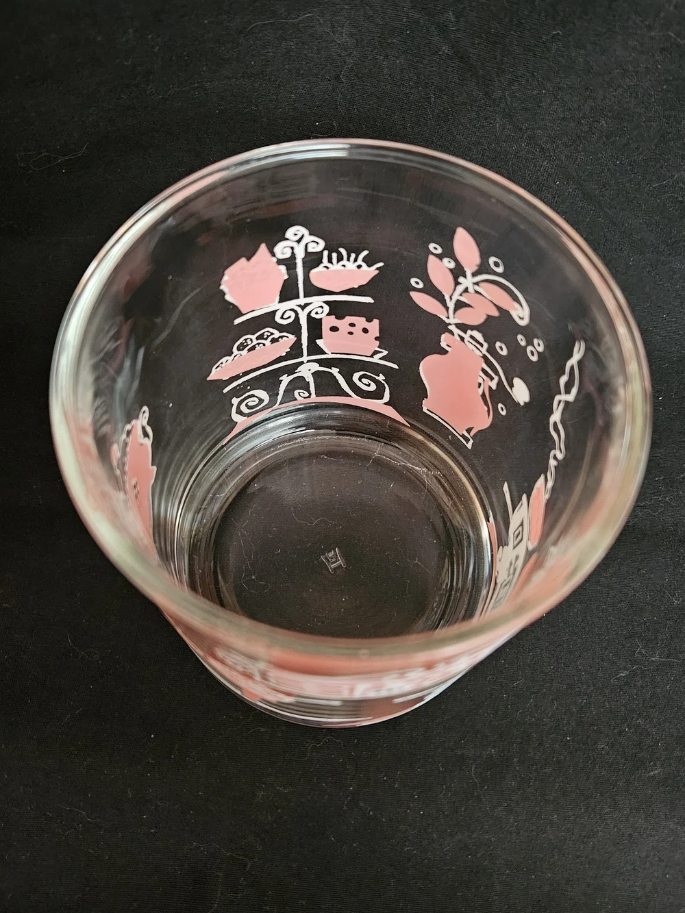 Vintage Hazel Atlas Pink Kitchen Design Glass Cottage Cheese/Sour Cream Jar